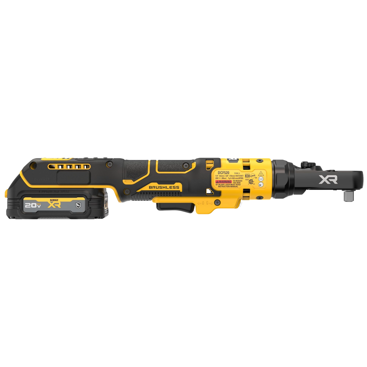 DEWALT 20V MAX* XR® Brushless Cordless 3/8-In. & 1/2-In. Sealed Head Ratchet Kit