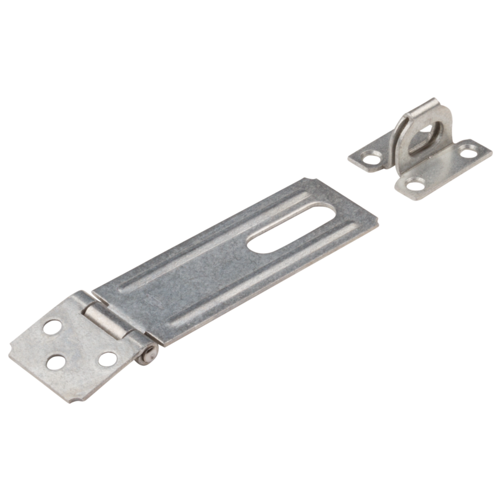 Galvanized steel non-swivel safety hasp with brass pin for door and gate security hardware under $50 collection