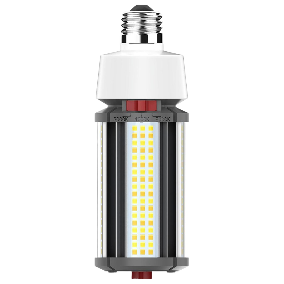 Adjustable color temperature LED bulb with medium base for versatile lighting in home improvement projects and tools