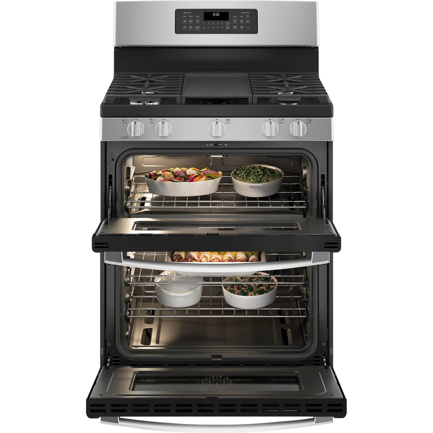 GE 30" Free-Standing Gas Double Oven Convection Range