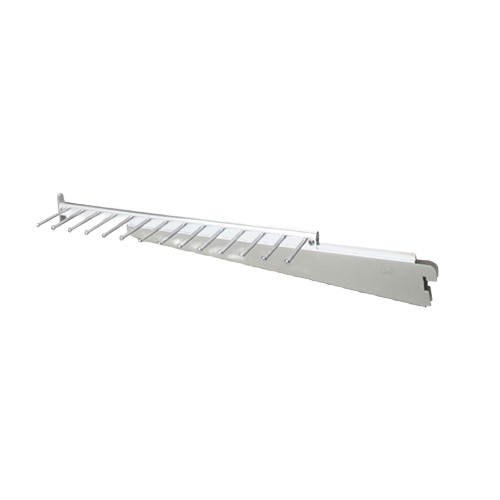 Nickel finish tie rack with multiple hooks for efficient storage in organization and dorm room collections under $100