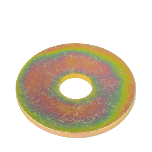 Metal flat washer with rainbow-colored zinc coating from John Deere Parts & Accessories collection