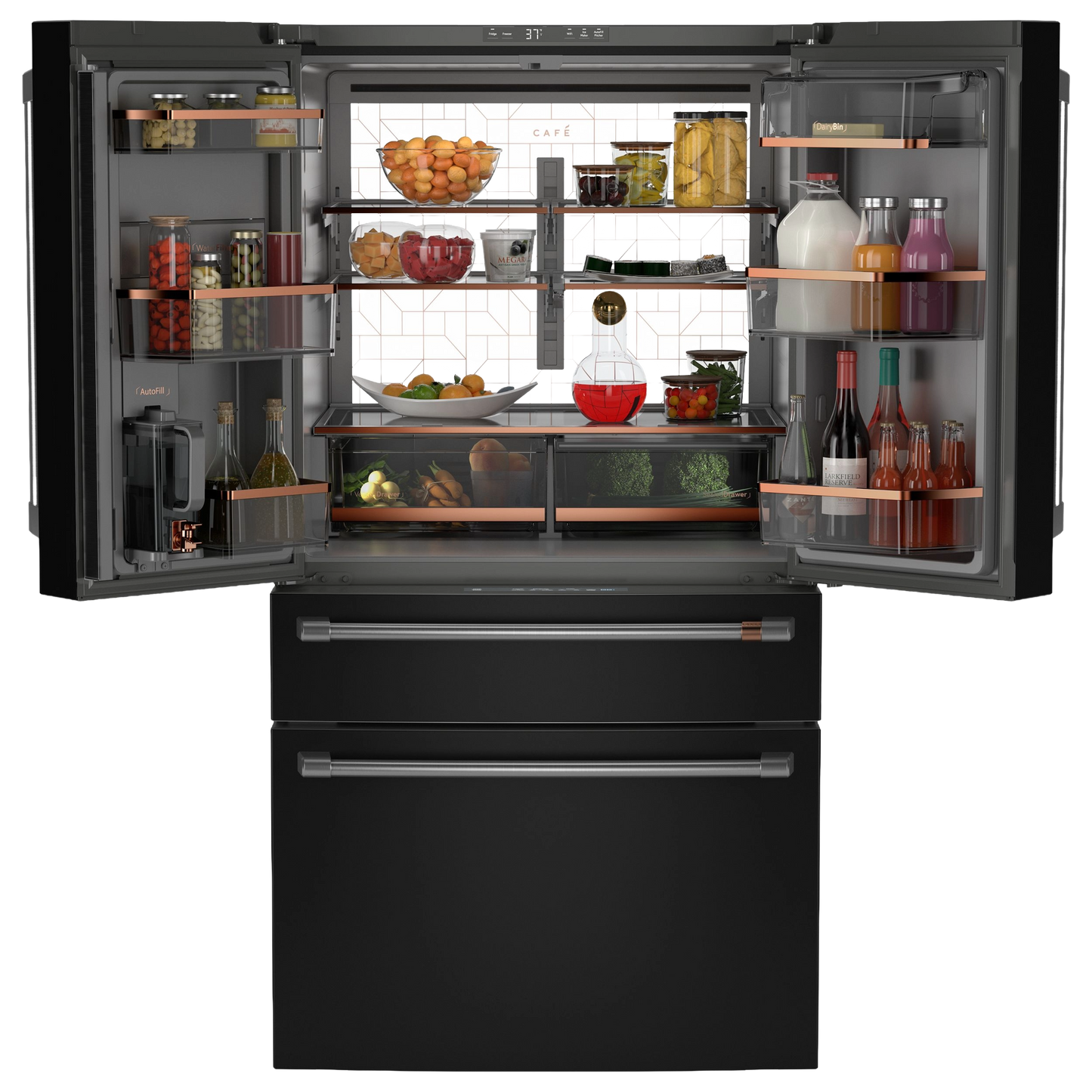 CAFÉ™ ENERGY STAR® 23.2 Cu. Ft. Smart Counter-Depth 4-Door French-Door Refrigerator With Dual-Dispense AutoFill Pitcher