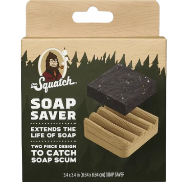 Durable silicone soap saver in wood grain design with drainage grooves for faster drying in Health & Beauty collections