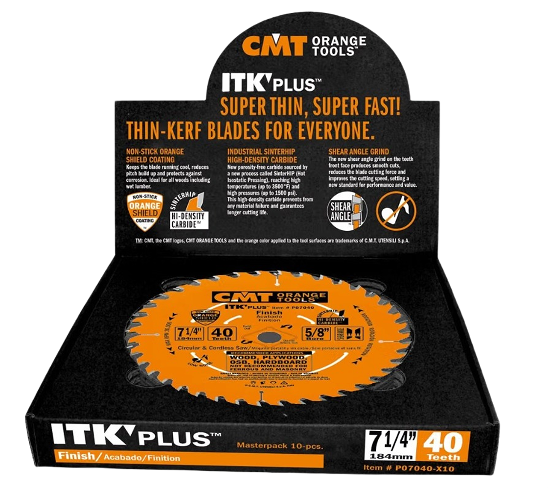 CMT Orange Tools 7-1/4" 24T Itk-Plus® Fast Framing Saw Blade, 10-Pack