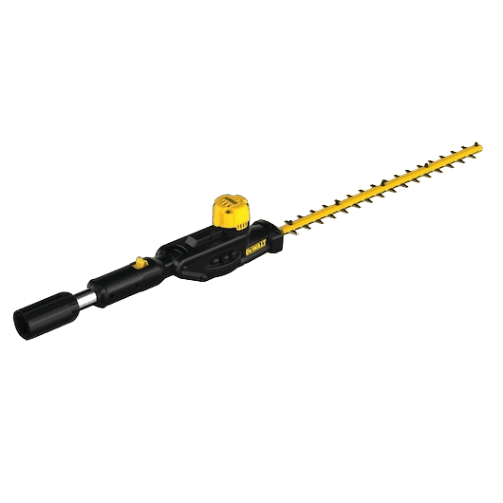 DEWALT yellow and black pole hedger trimmer head for lawn and garden in outdoor power equipment collections