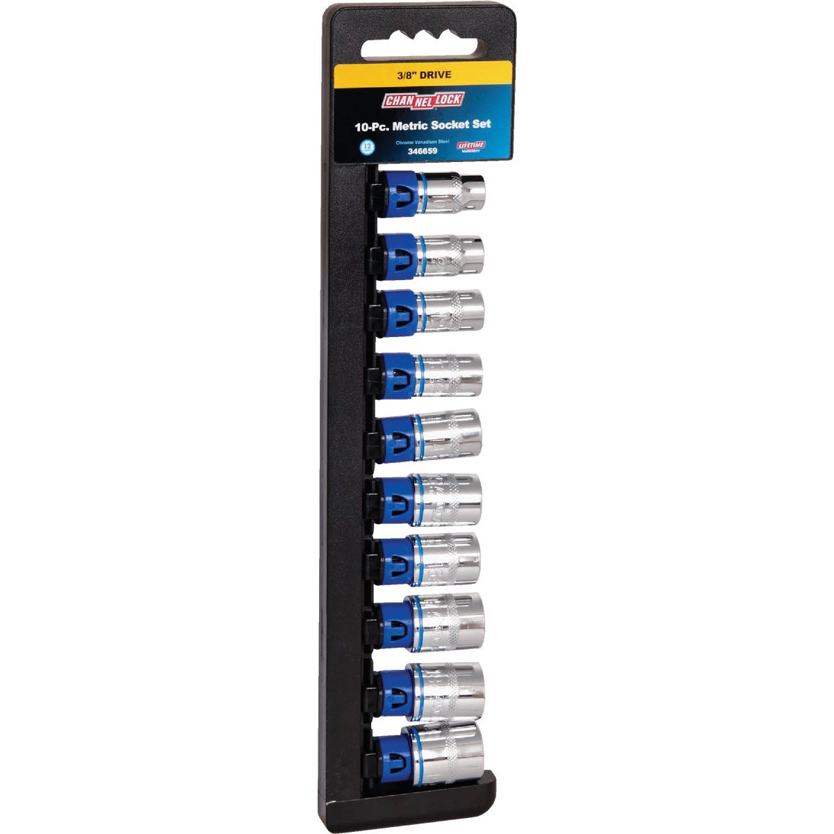 10-piece 3/8 drive metric shallow socket set with color-coded bands, hand tools for home improvement projects under $50
