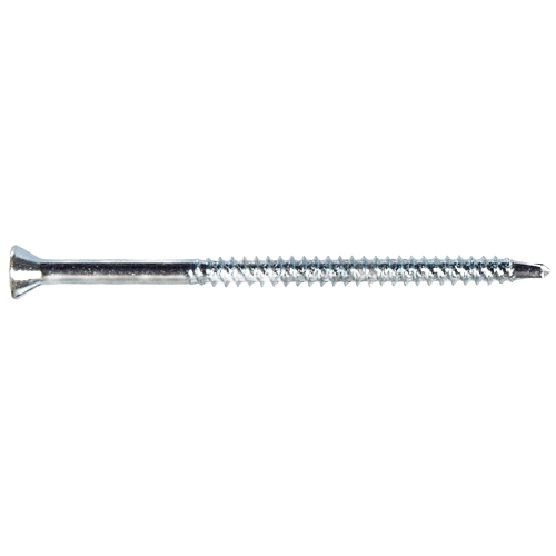 Steel trim screw with self-drilling point and square drive for fast, secure fastening in hardware and fasteners collections
