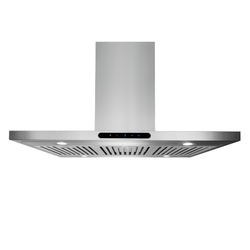 36" T-Style Island Range Hood, 640 MAX Blower CFM, Code Ready Tech