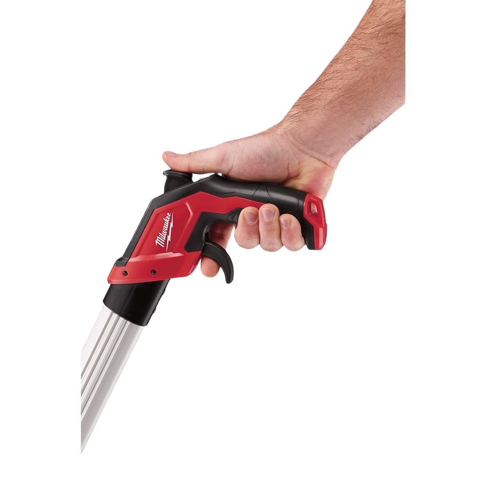Red and black cordless caulk and adhesive applicator gun with ergonomic handle for home improvement tools collections