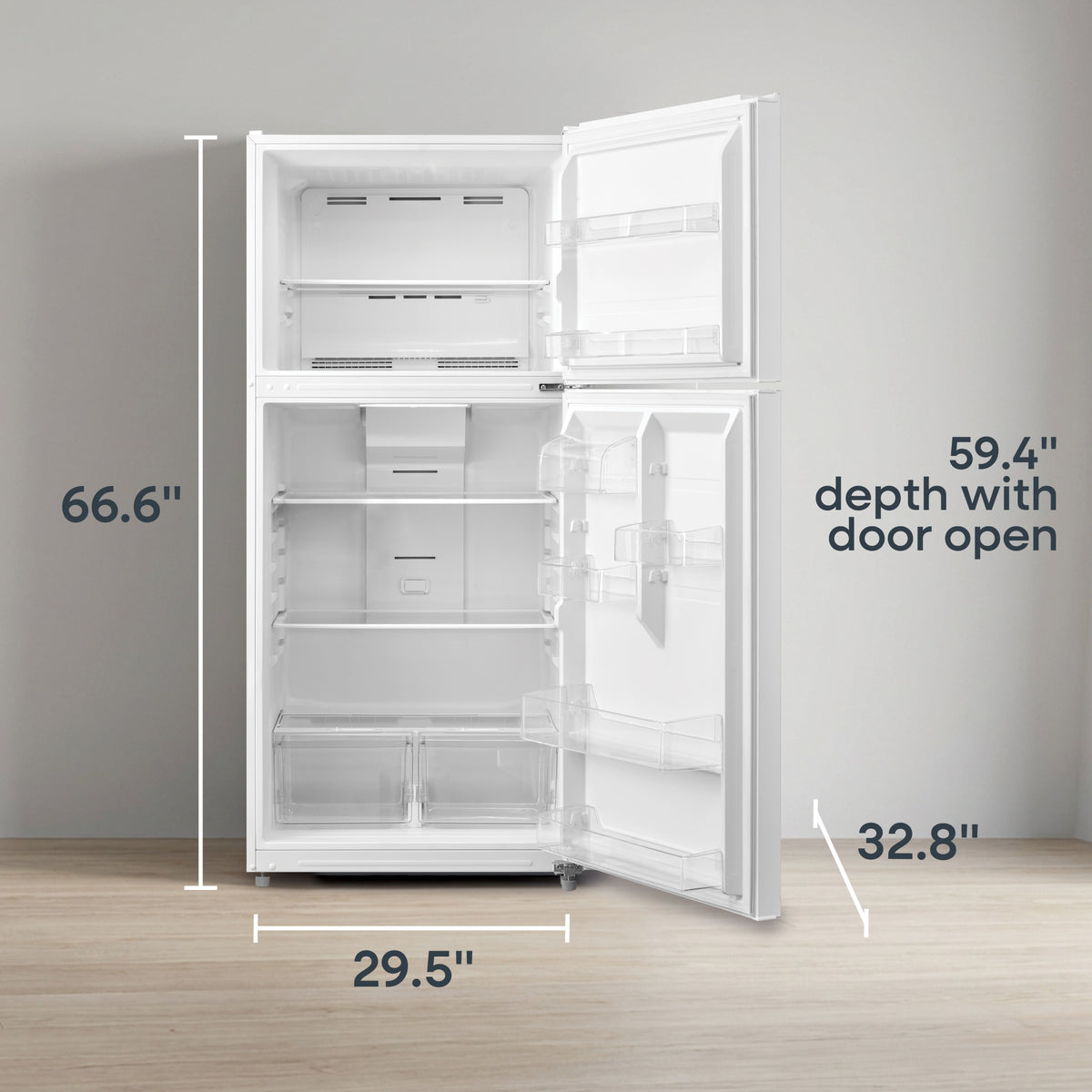 Element Electronics 20.5 cu. ft. Top Freezer Refrigerator - White, ENERGY STAR (ERT21CSCW)