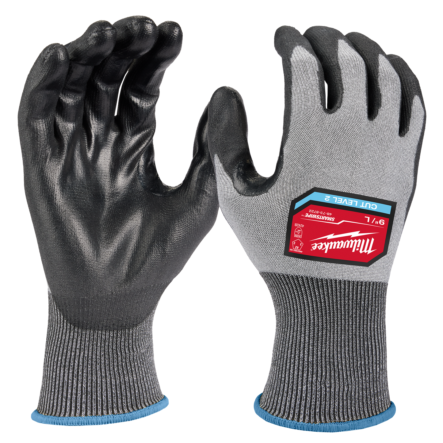 Milwaukee Cut Level 2 High Dexterity Polyurethane Dipped Gloves - L