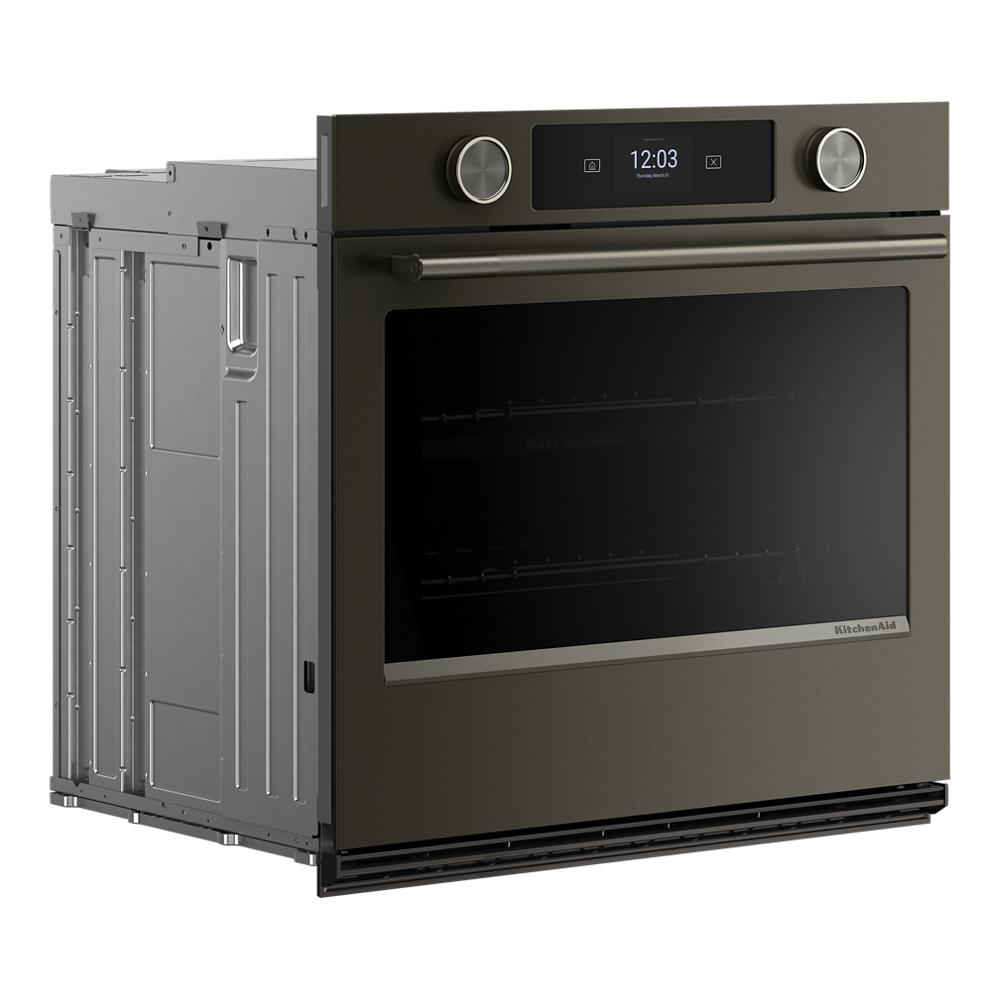 30-inch Smart Electric Single Wall Oven with Assisted Cooking Modes - Black Ore