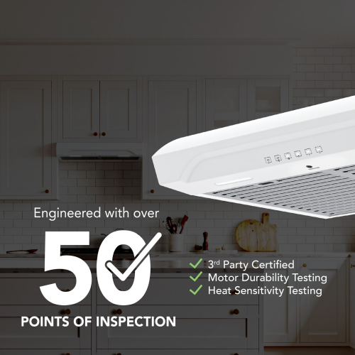30" Under-Cabinet Range Hood, 490 MAX Blower CFM 1.0 Sones, 3 Speed