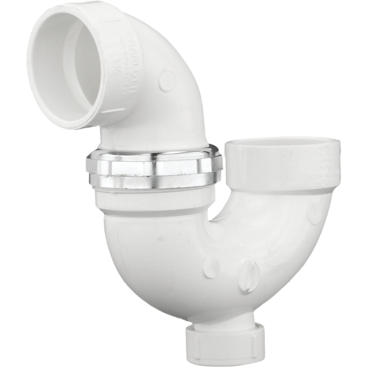 White PVC adjustable P-trap with union and cleanout for plumbing in Pipes & Fittings under $50 home improvement collection