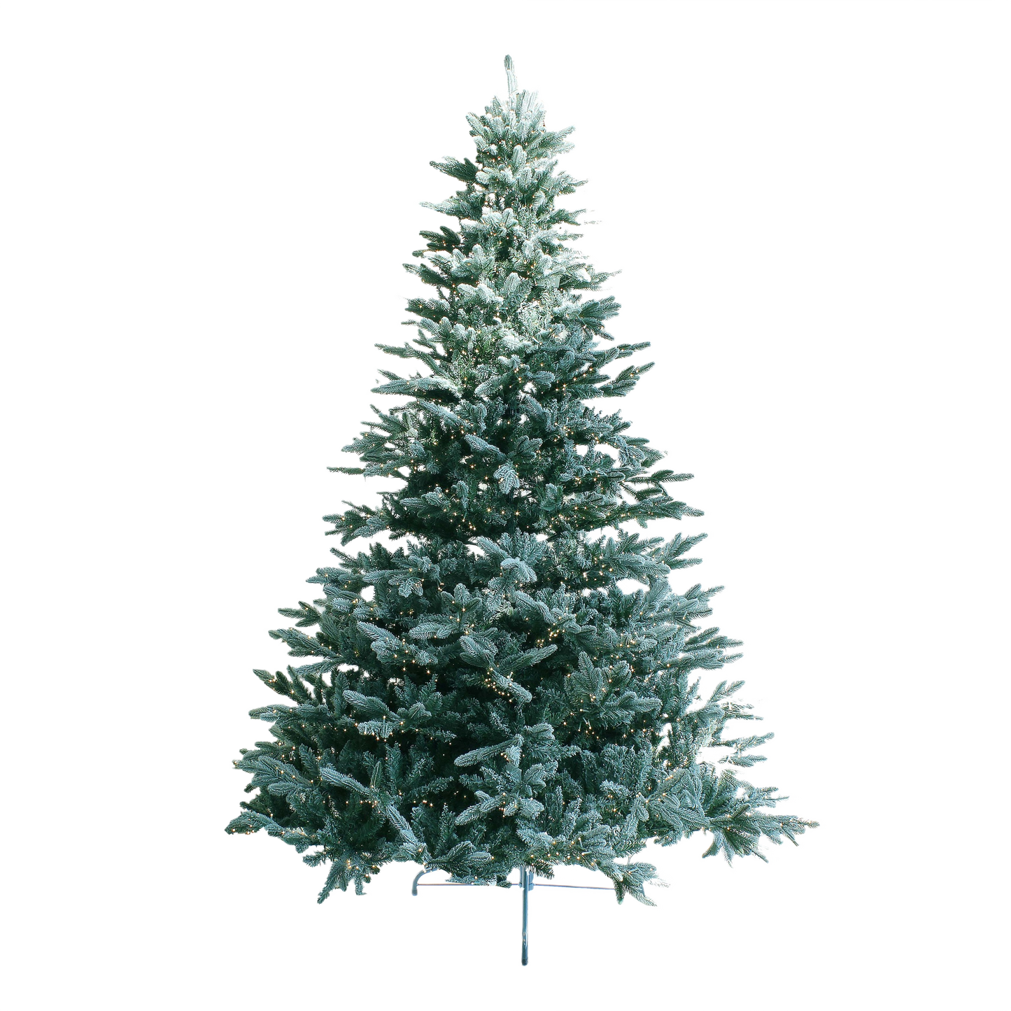9 ft. frosted Sonoma spruce artificial Christmas tree with warm white LED lights in holiday decor collections