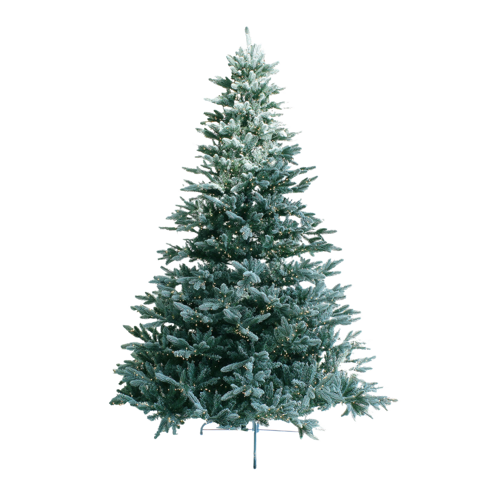 9 ft. frosted Sonoma spruce artificial Christmas tree with warm white LED lights in holiday decor collections