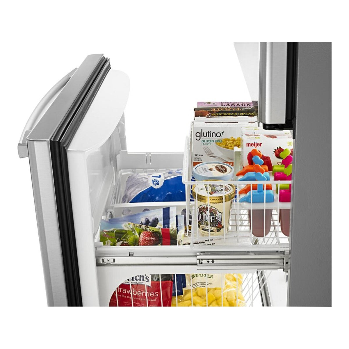 Amana® by Whirlpool Corp. 33-Inch Bottom-Freezer Refrigerator with EasyFreezer™ Pull-Out Drawer — 22 Cu. Ft.