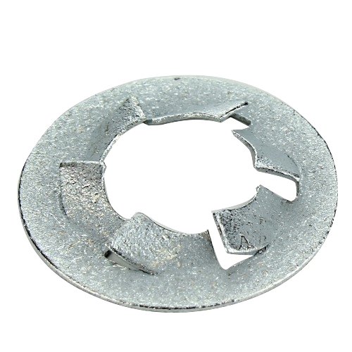 Steel push nut with serrated edges for securing parts in John Deere hardware and parts & lubricants collections under $50
