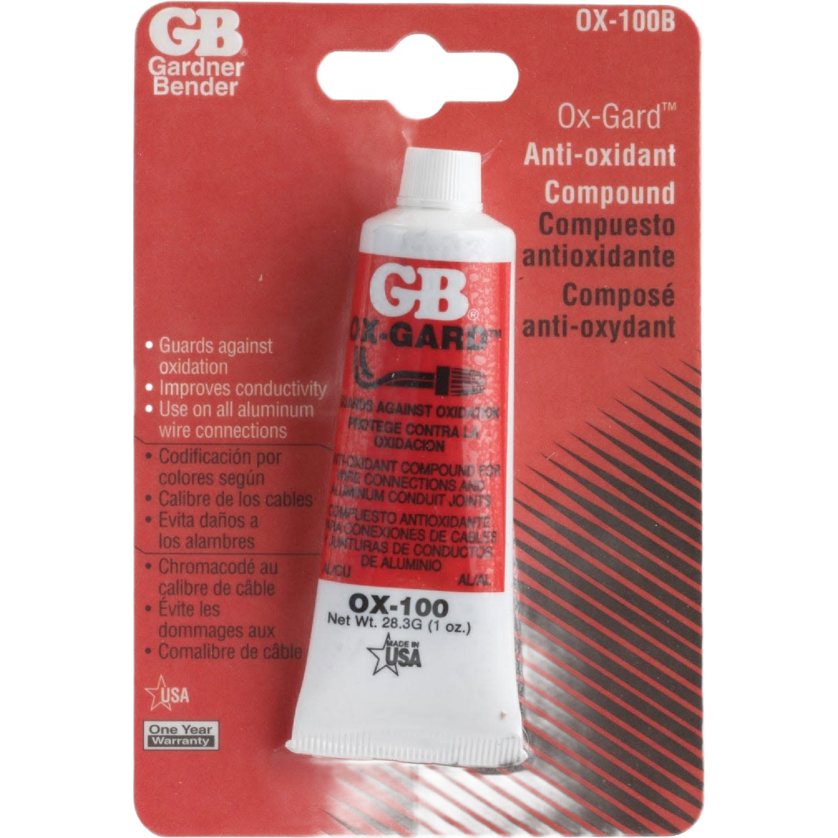 Tube of Gardner Bender antioxidant compound for electrical connections to prevent oxidation and improve conductivity
