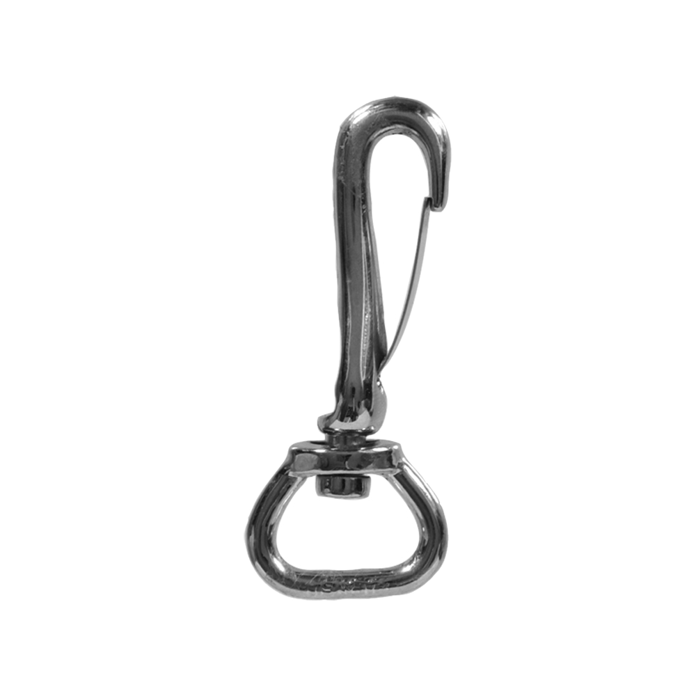 Hardware Essentials Strap Swivel Eye Spring Snap Nickel (5/8" x 2-1/2")