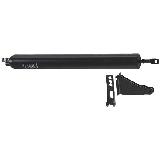 Black storm or screen door closer with adjustable speed for lightweight wood or metal doors in home improvement tools