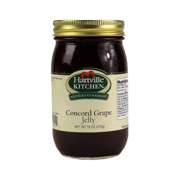 18-ounce jar of Hartville Kitchen Concord Grape Jelly from the Jams & Jellies collection