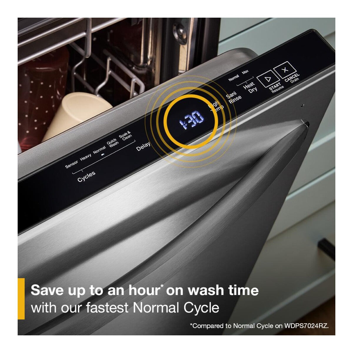 Whirlpool® 24-Inch Top Control Dishwasher with Total Coverage Wash and Auto Open Air Dry in Fingerprint Resistant Stainless Steel