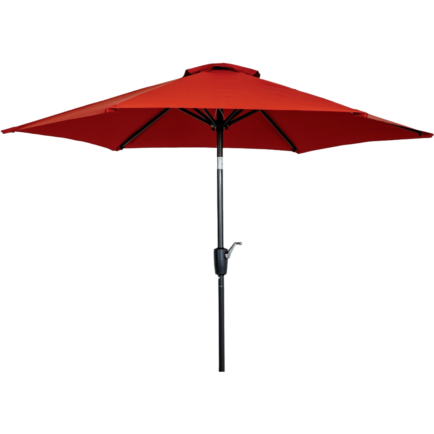 Outdoor Expressions Aluminum Tilt & Crank Crimson Red Patio Umbrella, 7.5 ft