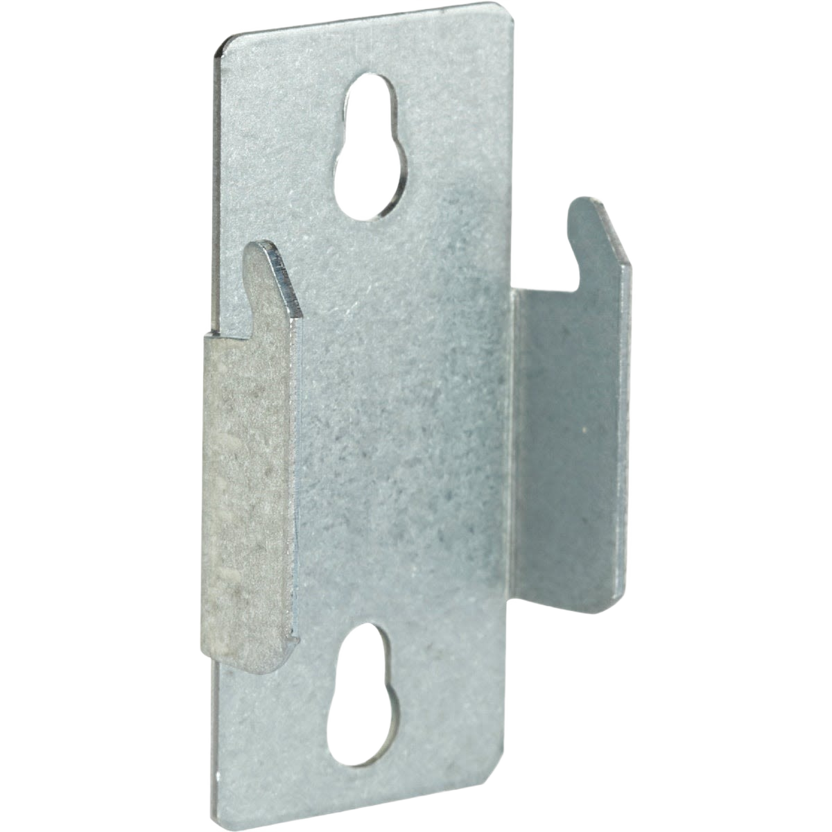 Galvanized metal bracket for mounting double curtain rods in home improvement and hardware projects