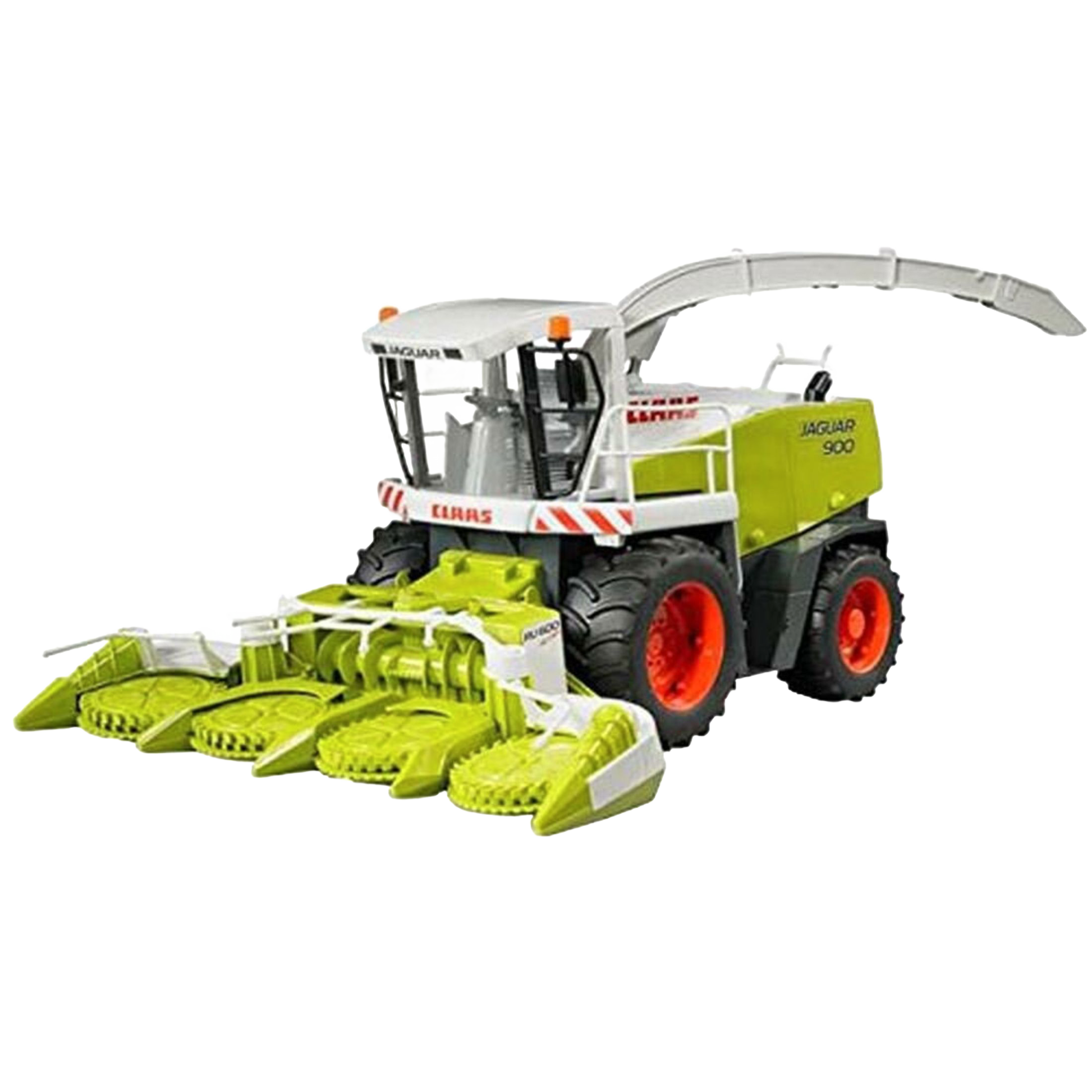Detailed model of a green and white corn harvester toy with large wheels, part of Vehicles & Remote Controlled Toys collection
