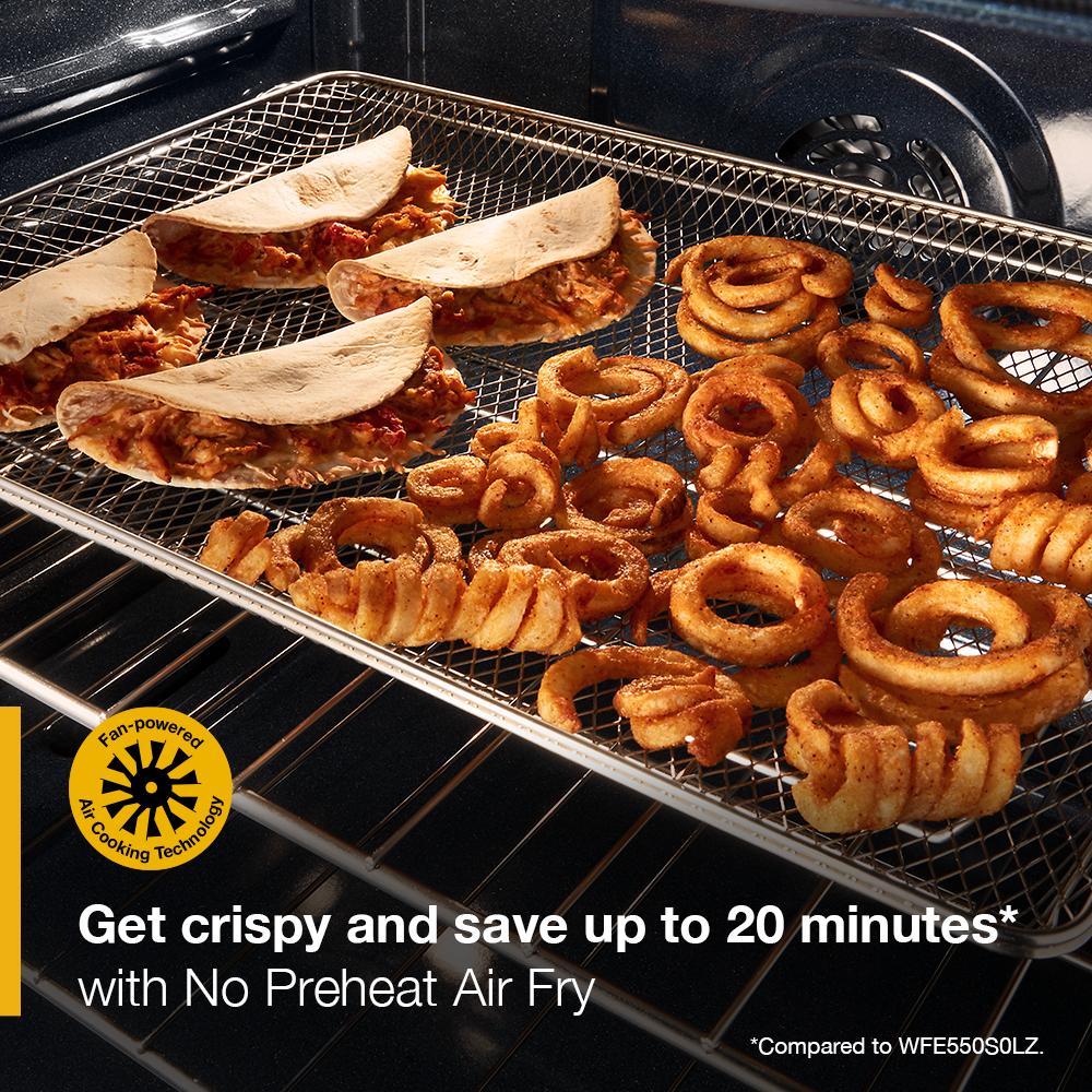 30-inch Energy Star Electric Range with Air Cooking Technology, No Preheat Air Fry and Air Baking and Self Clean