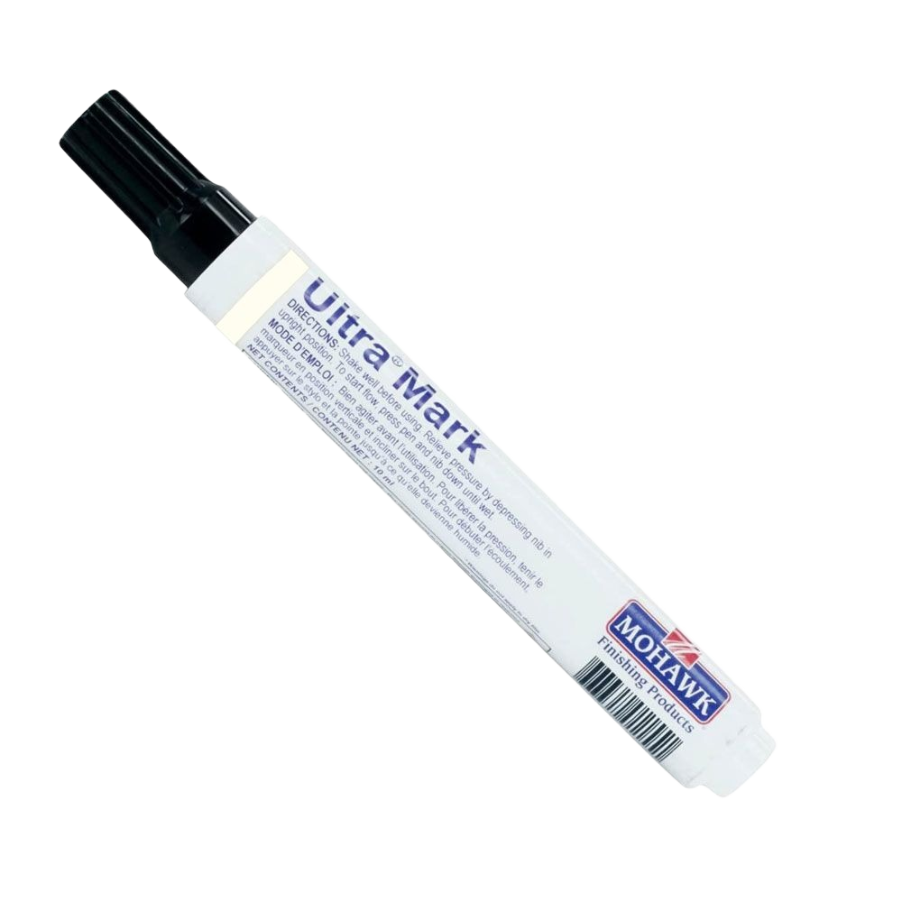 White Ultra Mark touch-up marker for furniture and wood surfaces, part of Mohawk stains and finishes under $50 collection