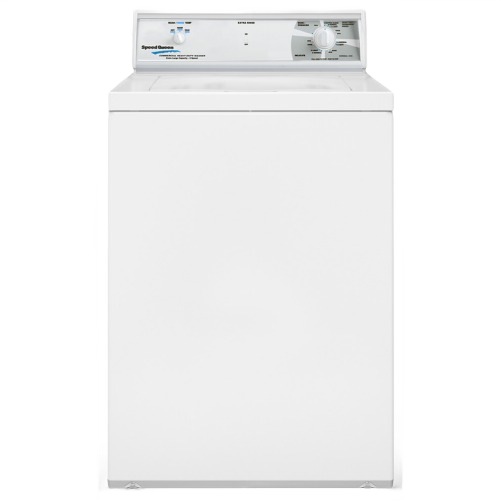 White 26-inch light commercial top load washer with control knobs, part of washers, appliances, and home improvement collections
