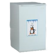 White compact vertical freezer with penguin decal in Freezers & Ice Makers and Kitchen & Kitchenware collections