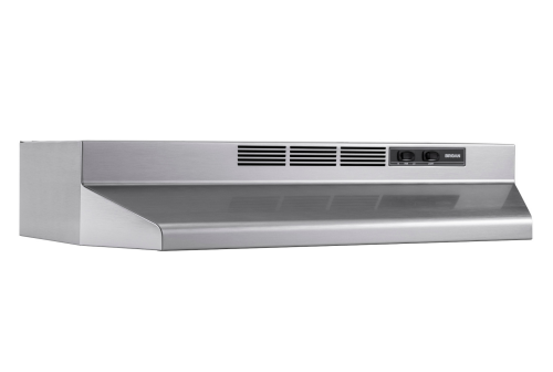 under-cabinet stainless steel range hood with 2-speed rocker switch and built-in light in kitchen appliances collection