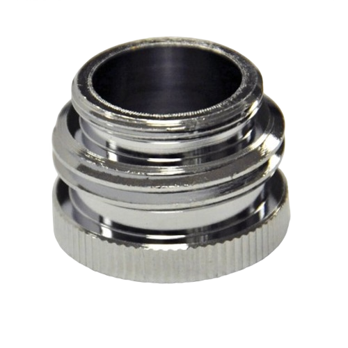 Chrome garden hose adapter with threaded design for plumbing and faucet repair in home improvement collections under $50