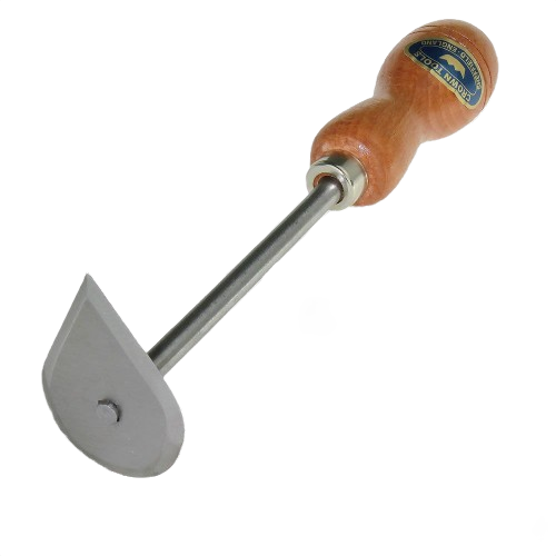 Wood handle shave hook with pear-shaped blade for wood restoration in woodworking tools and home improvement collections