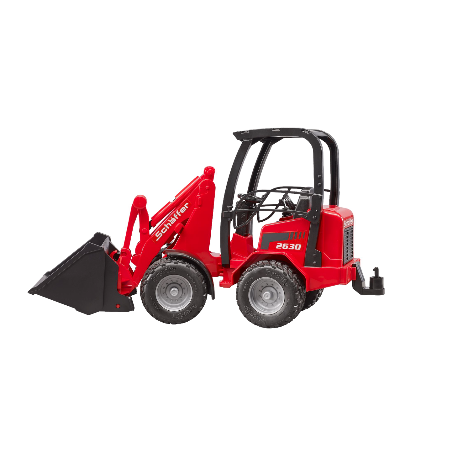Red Bruder Schaeffer compact loader toy with articulated arm in Vehicles & Remote Controlled Toys and Bruder Toys collections