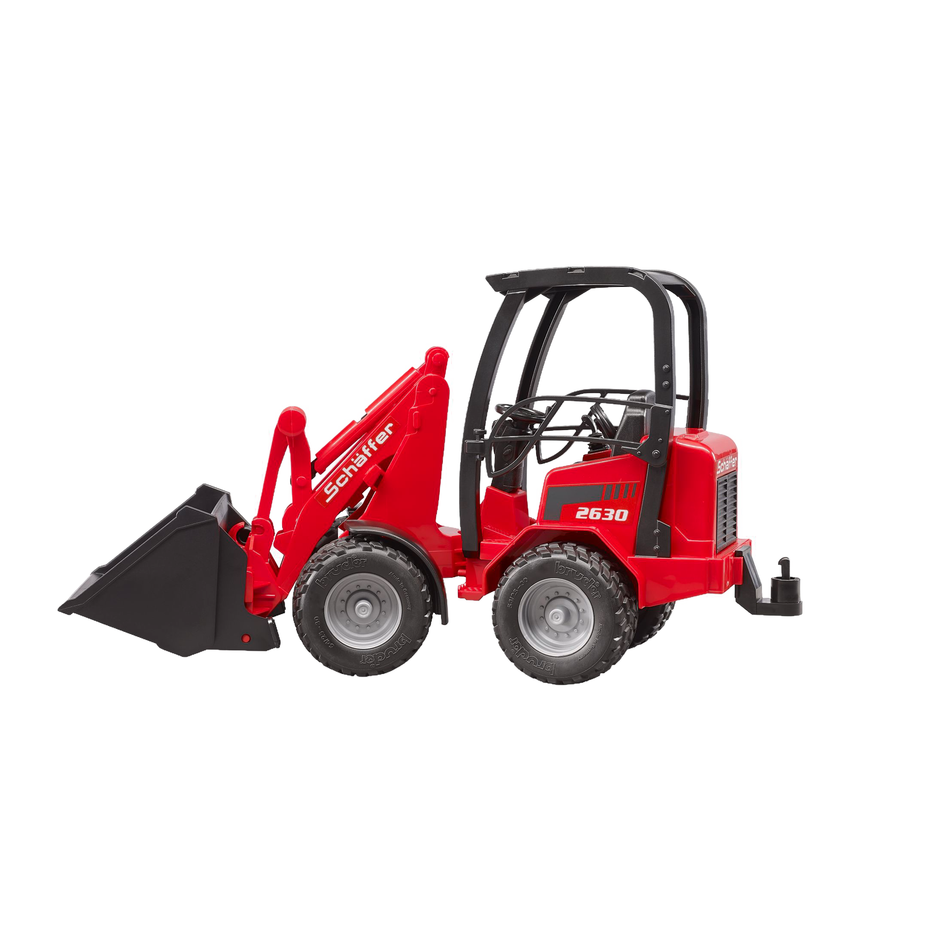 Red Bruder Schaeffer compact loader toy with articulated arm in Vehicles & Remote Controlled Toys and Bruder Toys collections