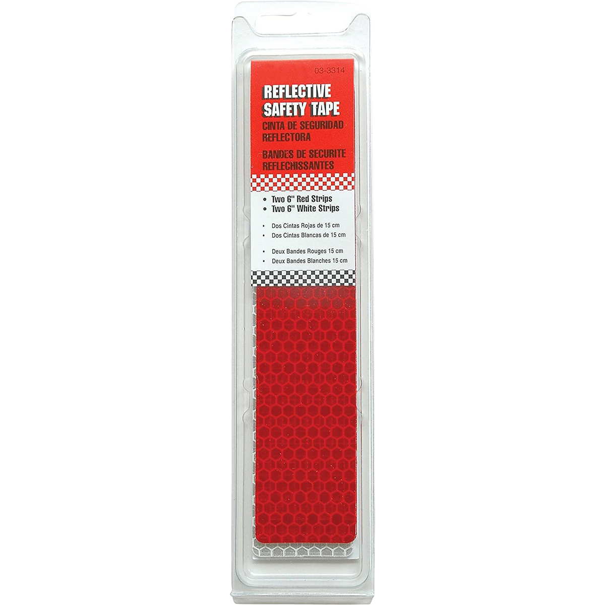 Hillman Reflective Tape, 6 in. Red & 6 in. White