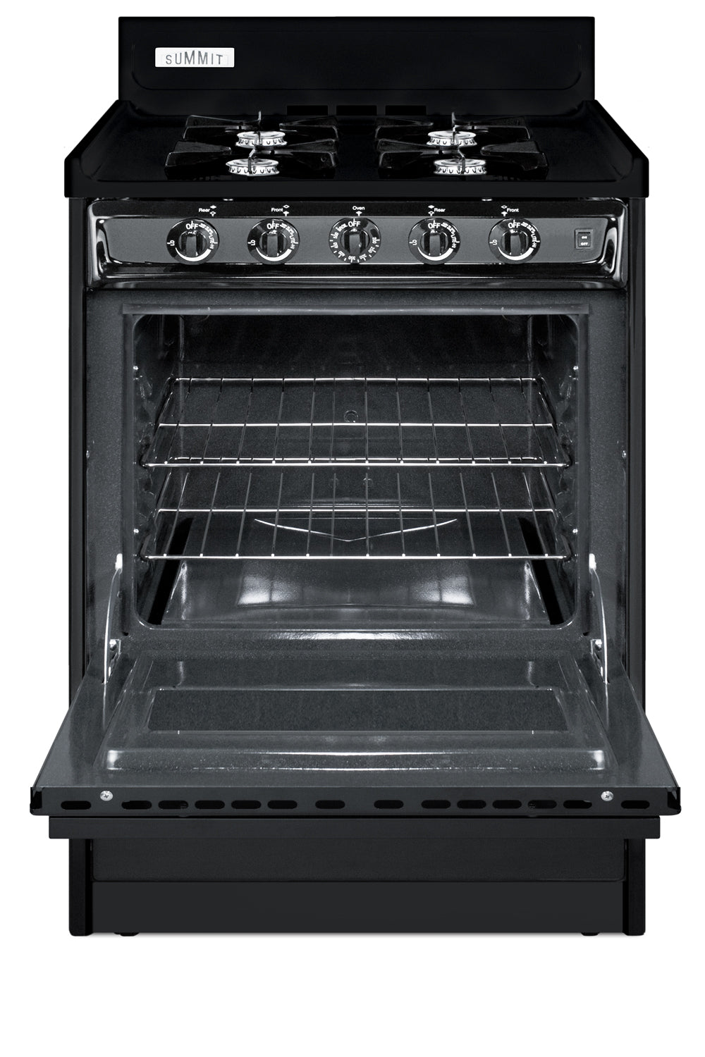 24" Wide Gas Range, Open Burners