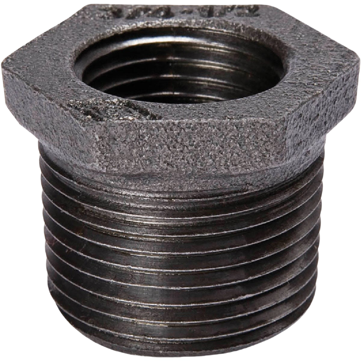 Black hexagon iron bushing reducing pipe fitting for plumbing in Pipes & Fittings and Home Improvement collections