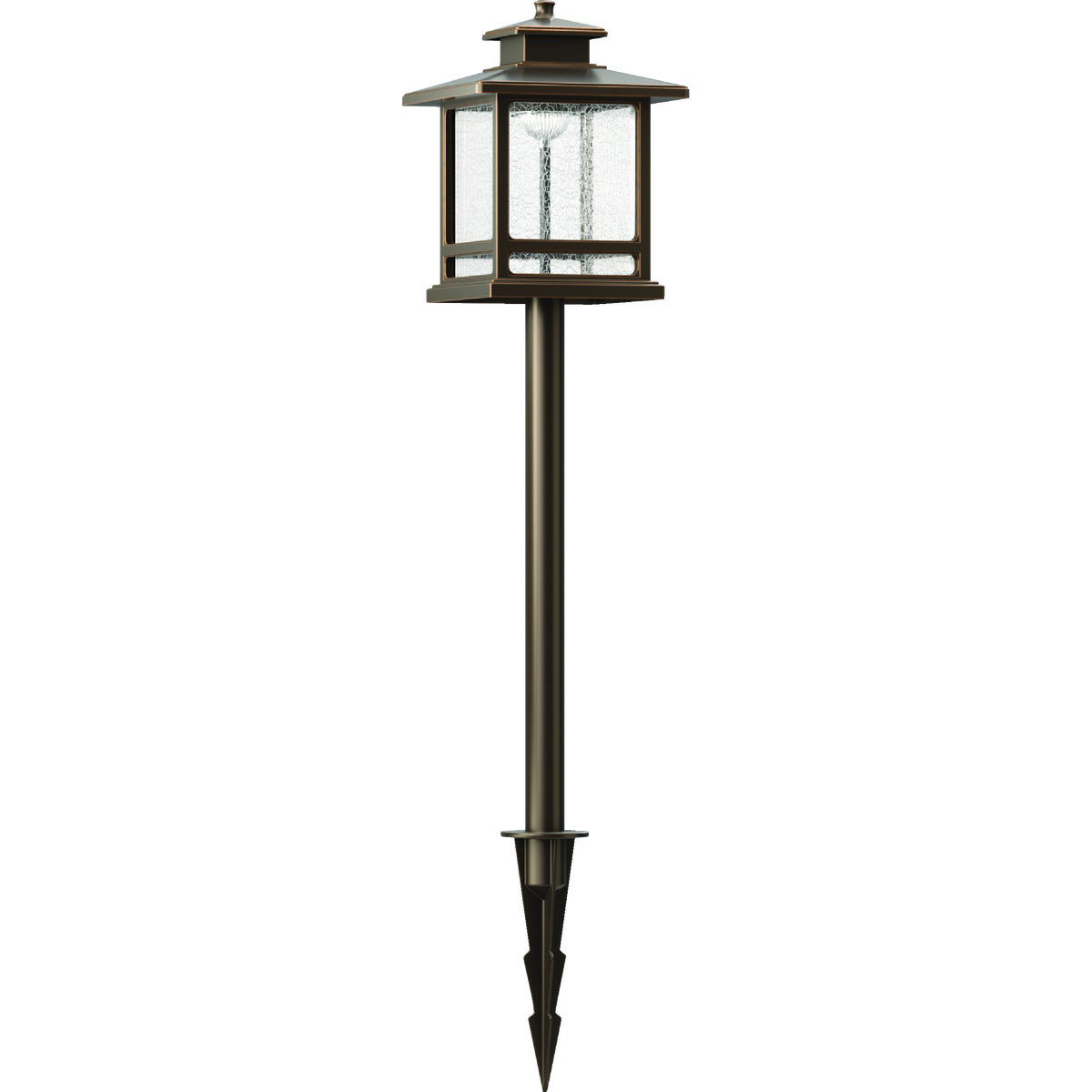 Espresso finish square glass path light with LED illumination for landscaping in lighting and electrical collections