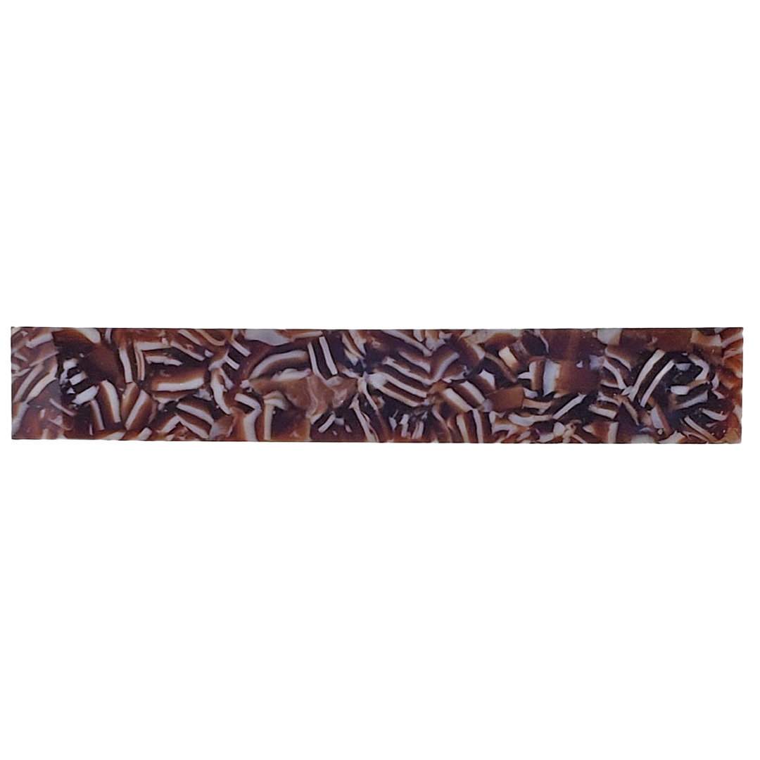 Acrylic pen blank with chipped ice pattern in brown and cream for woodworking tool accessories under $50 collection