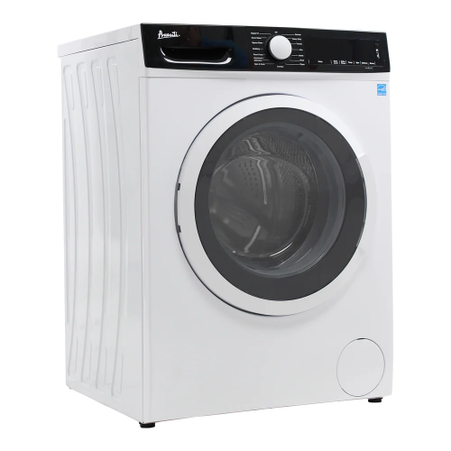 Compact white front load washer with black control panel and circular door for washers and front load washers collection