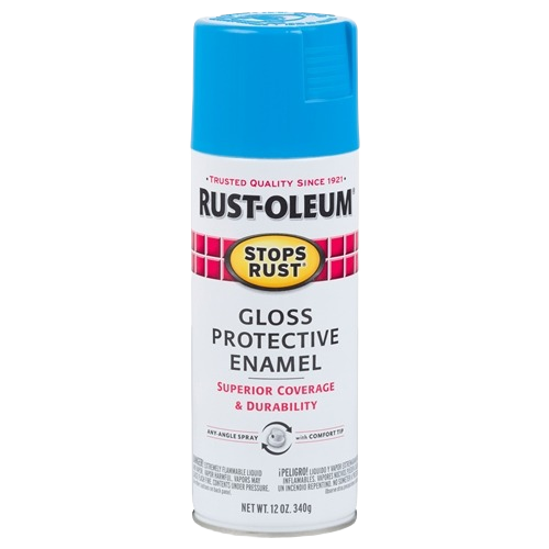 Rust-Oleum Maui Blue gloss enamel spray paint can for home improvement in Rust Oleum and Spray Paint collections