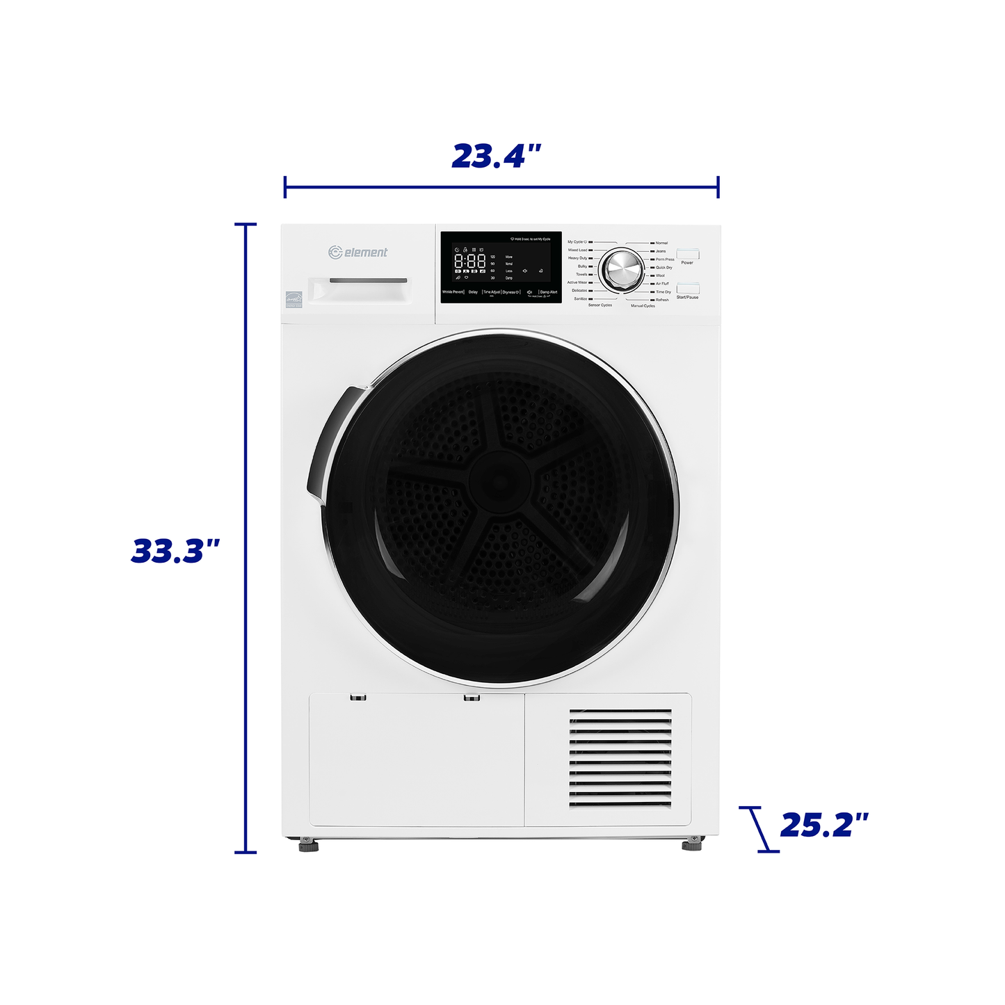 Element 24-INCH 4.4 cu. ft. Heat Pump Dryer – White Energy Star (EFD4424EBW)