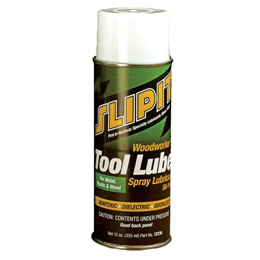 Aerosol spray can of Slipit woodworker's tool lubricant for woodworking tool accessories in home improvement collections