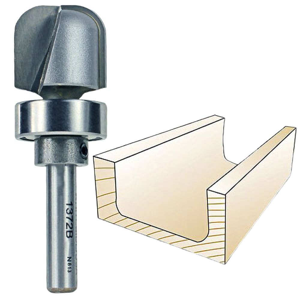 Whiteside bowl and tray router bit with bearing for woodworking in tool accessories and power tool collections